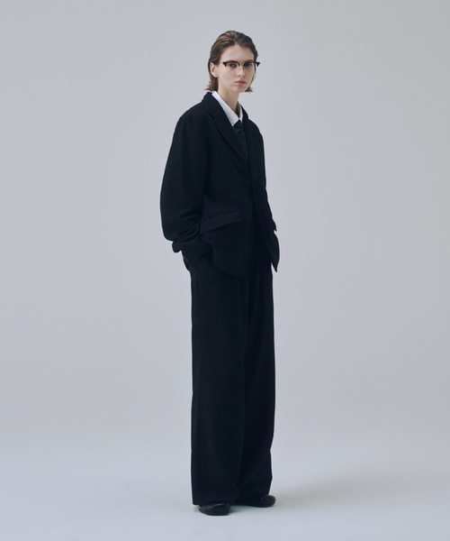 soerte（ソエルテ）の「Classic Wool Blend Tweed 3B Jacket / クラシックウールブレンド３ボタンジャケット（テーラードジャケット・メンズ・ブラウン/ブラック・1/2/3）」の18枚目の写真