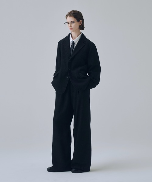 soerte（ソエルテ）の「Classic Wool Blend Tweed 3B Jacket / クラシックウールブレンド３ボタンジャケット（テーラードジャケット・メンズ・ブラウン/ブラック・1/2/3）」の16枚目の写真