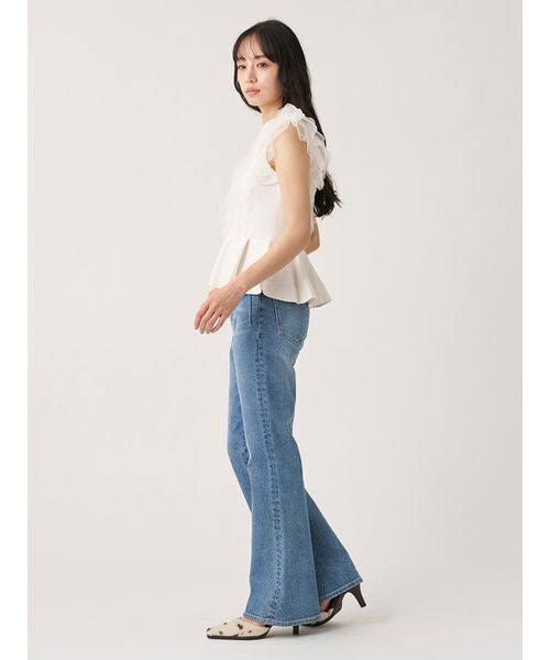SNIDEL(スナイデル)の「チュールフリルペプラムニットプルオーバー(ニット/セーター・レディース・ブラウン/ラベンダー/オフホワイト・F)」の9枚目の写真