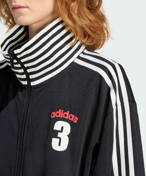adidas(アディダス)の「ビンテージ BB TT ストライプ リブ トラックトップ / ジャージ / トラックジャケット / アディダスオリジナルス adidas Originals(ジャージ・レディース・ブラック・XX-LARGE/LARGE/MEDIUM/SMALL/X-LARGE)」の4枚目の写真