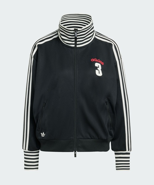 adidas(アディダス)の「ビンテージ BB TT ストライプ リブ トラックトップ / ジャージ / トラックジャケット / アディダスオリジナルス adidas Originals(ジャージ・レディース・ブラック・XX-LARGE/LARGE/MEDIUM/SMALL/X-LARGE)」の6枚目の写真