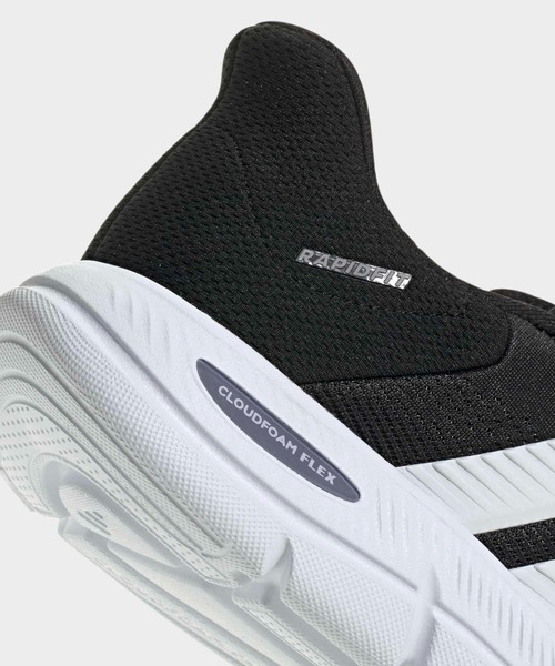 adidas（アディダス）の「CLOUDFOAM フレックス ラピッドフィット / CLOUDFOAM FLEX RAPIDFIT / アディダス adidas（スニーカー・メンズ・ブラック×ホワイト・24.5cm/25.0cm/25.5cm/26.0cm/26.5cm/27.0cm/27.5cm/28.0cm/28.5cm/29.0cm）」の8枚目の写真
