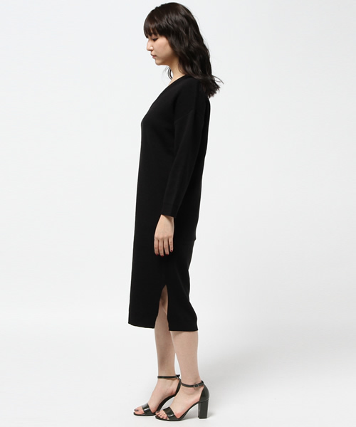 VENCEEXCHANGE（ヴァンスエクスチェンジ）の「Vネックワンピース（ワンピース・レディース・ピンク/グレー/ベージュ/ブラック・MEDIUM）」の7枚目の写真