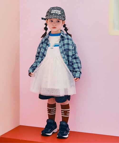 p.premier（ピードットプルミエ）の「【リンク】フランネルチェックオーバーシルエットシャツ（シャツ/ブラウス・キッズ・ブルー/グレー/イエロー/レッド・120/130/140/80/110/90/100）」の6枚目の写真