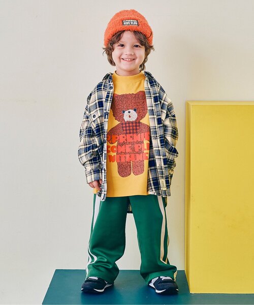 p.premier（ピードットプルミエ）の「【リンク】フランネルチェックオーバーシルエットシャツ（シャツ/ブラウス・キッズ・ブルー/グレー/イエロー/レッド・120/130/140/80/110/90/100）」の10枚目の写真