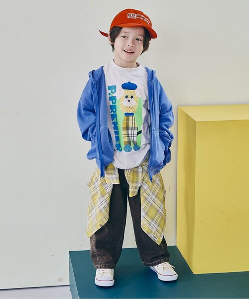 p.premier（ピードットプルミエ）の「【リンク】フランネルチェックオーバーシルエットシャツ（シャツ/ブラウス・キッズ・ブルー/グレー/イエロー/レッド・120/130/140/80/110/90/100）」の20枚目の写真