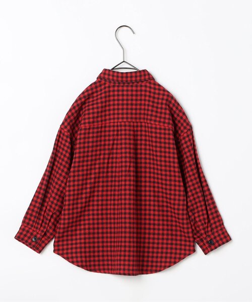 p.premier（ピードットプルミエ）の「【リンク】フランネルチェックオーバーシルエットシャツ（シャツ/ブラウス・キッズ・ブルー/グレー/イエロー/レッド・120/130/140/80/110/90/100）」の22枚目の写真