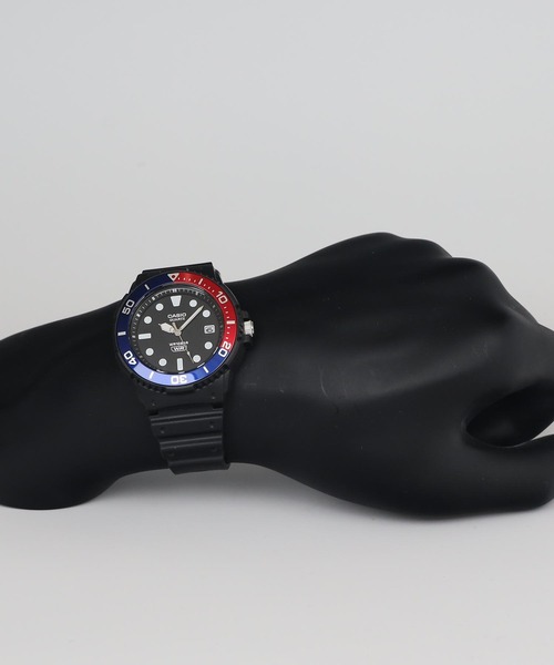 CASIO（カシオ）の「CASIO Collection / MRW-240H-1E2JF（アナログ腕時計・メンズ・ブラック×ブルー・FREE）」の4枚目の写真
