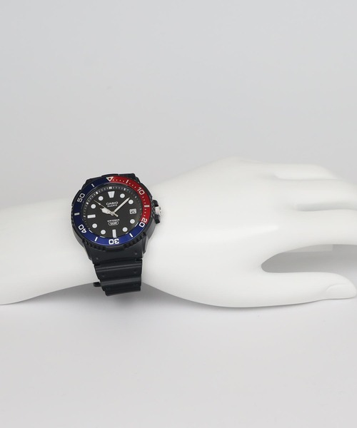 CASIO（カシオ）の「CASIO Collection / MRW-240H-1E2JF（アナログ腕時計・メンズ・ブラック×ブルー・FREE）」の3枚目の写真