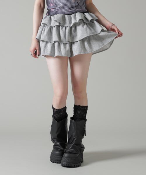 ROYAL FLASH(ロイヤルフラッシュ)の「MAVYTH/メヴィス/FRILL SKIRT(スカート・レディース・ホワイト/ブラック/グレー・L/M)」の1枚目の写真