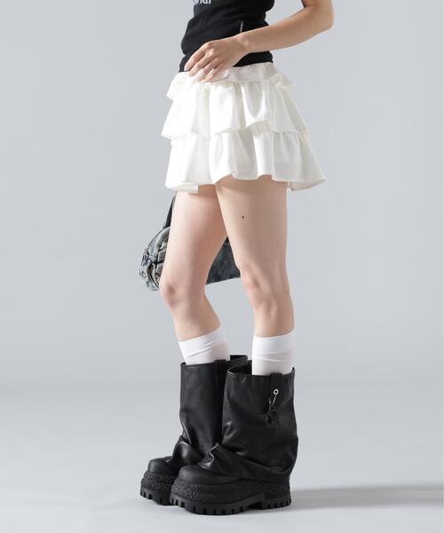ROYAL FLASH(ロイヤルフラッシュ)の「MAVYTH/メヴィス/FRILL SKIRT(スカート・レディース・ホワイト/ブラック/グレー・L/M)」の9枚目の写真