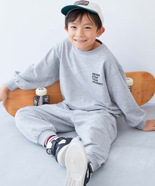 セール】【普段使いもしやすい】ミニ裏毛 プリント セットアップ