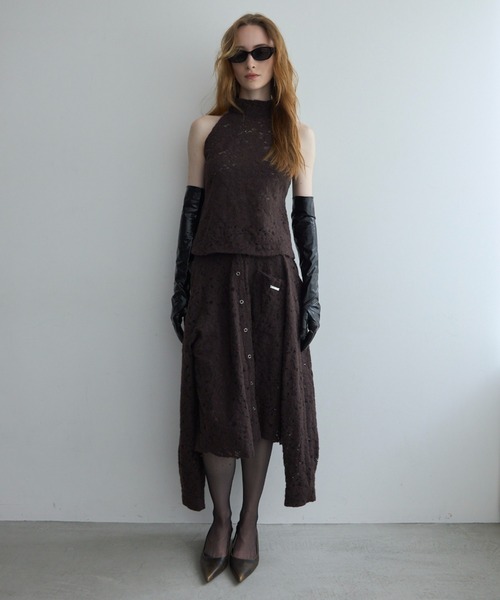 JOSE MOON(ジョゼムーン)の「HOODIE LACE SHIRTS(シャツ/ブラウス・レディース・レッド/ブラック/ホワイト/ブラウン・FREE)」の14枚目の写真