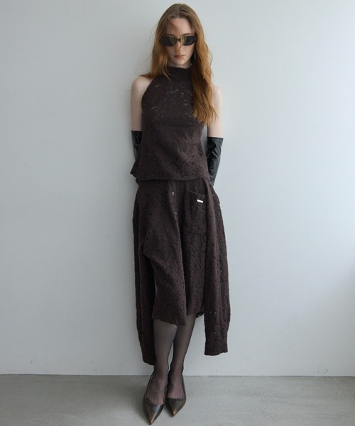 JOSE MOON(ジョゼムーン)の「HOODIE LACE SHIRTS(シャツ/ブラウス・レディース・レッド/ブラック/ホワイト/ブラウン・FREE)」の15枚目の写真