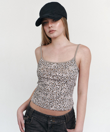 Kiki Leopard Sleeveless Top (Baby Pink)