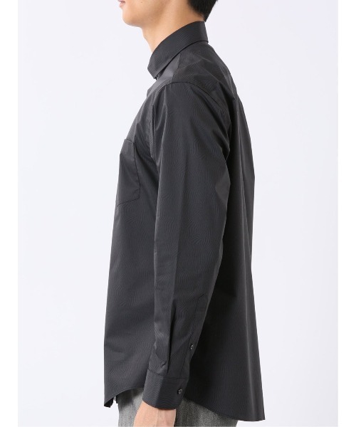 TAKA-Q(タカキュー)の「シャツ 長袖 メンズ ストレッチ 綿混 ブロード ワイドカラー プリント 総柄 ゼブラ(シャツ/ブラウス・メンズ・ブラック・LARGE/X-LARGE/MEDIUM)」の8枚目の写真