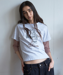 リトルポートレートTシャツ [ホワイトメランジ]