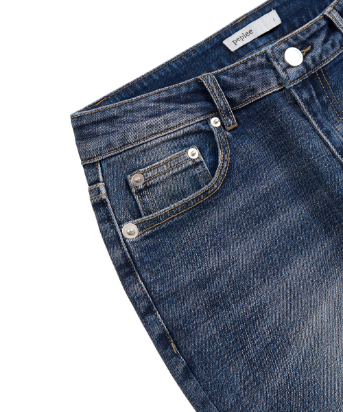 PEPLEE(ペプリー)の「ヴィンテージウォッシュド ブーツカット デニムパンツ(ブルー)(デニムパンツ・レディース・その他・SMALL/MEDIUM/LARGE)」の5枚目の写真
