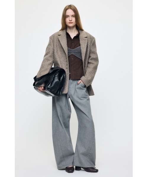 MOUSSY(マウジー)の「CORSET FIT シャツ(シャツ/ブラウス・レディース・ブラウン/ピンク・FREE)」の4枚目の写真