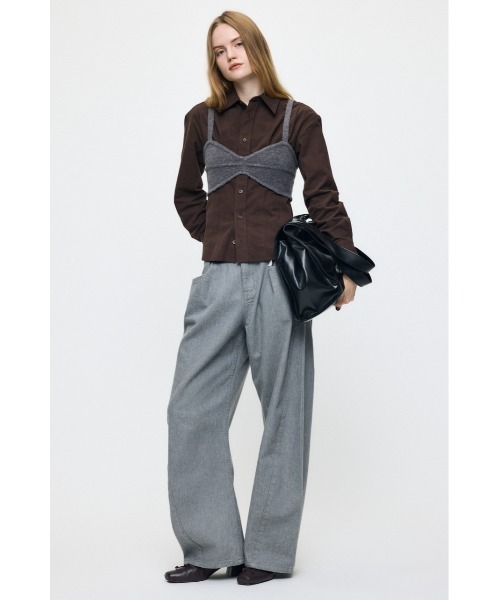 MOUSSY(マウジー)の「CORSET FIT シャツ(シャツ/ブラウス・レディース・ブラウン/ピンク・FREE)」の6枚目の写真
