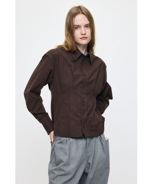 MOUSSY(マウジー)の「CORSET FIT シャツ(シャツ/ブラウス・レディース・ブラウン/ピンク・FREE)」の7枚目の写真