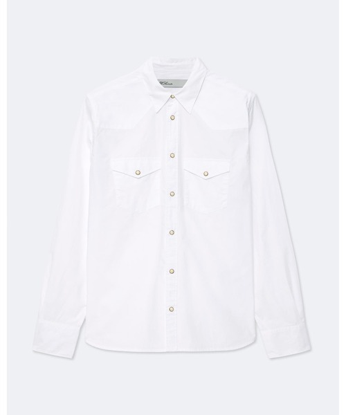 ALLSAINTS（オールセインツ）の「KENIL REGULAR-FIT COTTON-POPLIN SHIRT | KENIL レギュラーフィット コットンポプリン シャツ（シャツ/ブラウス・メンズ・ホワイト・S/M/L）」の2枚目の写真