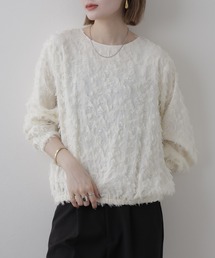 EGLANTINE ジャガードブラウスプルオーバー 長袖