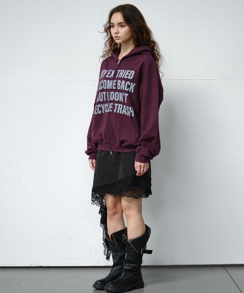 Midnight Move(ミッドナイトムーブ)の「A'GEM/9 × .kom 『MIDNIGHT MOVE/ミッドナイトムーブ』レタージップアップパーカー(パーカー・レディース・グリーン/パープル/イエロー・FREE)」の11枚目の写真