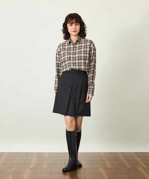 MACKINTOSH PHILOSOPHY(マッキントッシュ フィロソフィー)の「GREY LABEL フランネルチェックシャツ(シャツ/ブラウス・レディース・グリーン/ベージュ系その他4・2)」の3枚目の写真