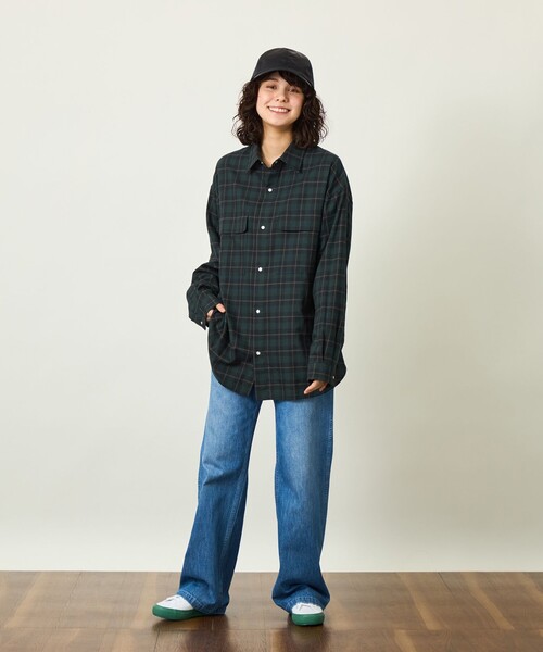 MACKINTOSH PHILOSOPHY(マッキントッシュ フィロソフィー)の「GREY LABEL フランネルチェックシャツ(シャツ/ブラウス・レディース・グリーン/ベージュ系その他4・2)」の5枚目の写真