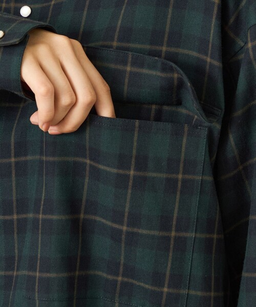 MACKINTOSH PHILOSOPHY(マッキントッシュ フィロソフィー)の「GREY LABEL フランネルチェックシャツ(シャツ/ブラウス・レディース・グリーン/ベージュ系その他4・2)」の9枚目の写真