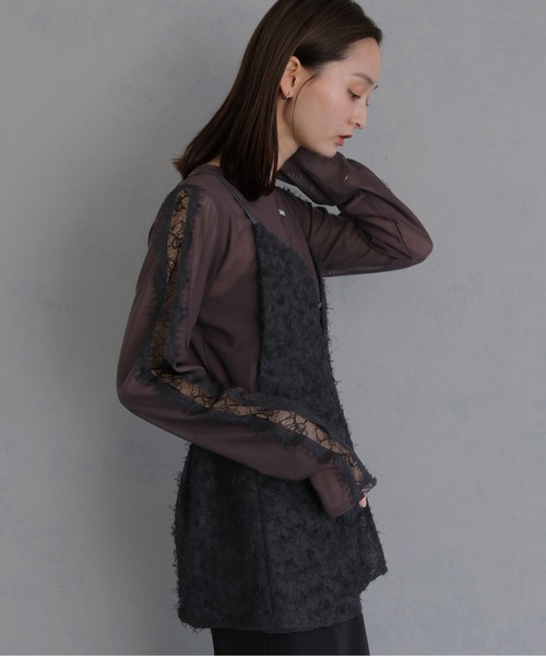 &g'aime（アンジェム）の「【&ｇ'aime 】ジャガードドッキングワンピース　Jacquard Docking Dress（ワンピース・レディース・ブラック/ブラウン・FREE）」の22枚目の写真