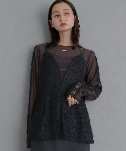 &g'aime（アンジェム）の「【&ｇ'aime 】ジャガードドッキングワンピース　Jacquard Docking Dress（ワンピース・レディース・ブラック/ブラウン・FREE）」の18枚目の写真