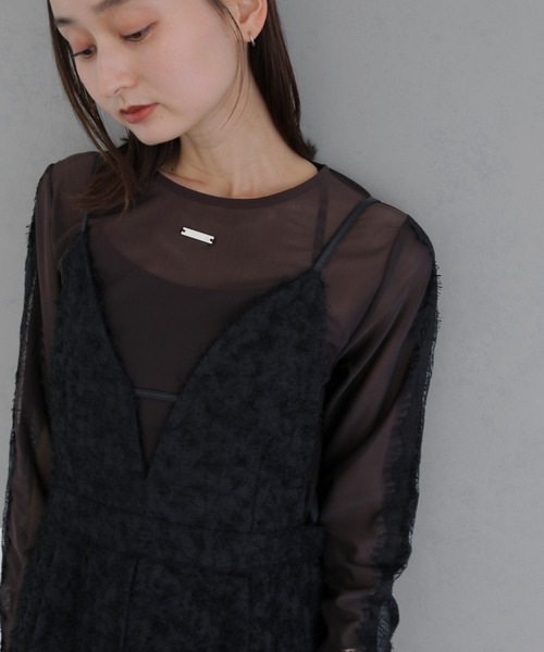 &g'aime（アンジェム）の「【&ｇ'aime 】ジャガードドッキングワンピース　Jacquard Docking Dress（ワンピース・レディース・ブラック/ブラウン・FREE）」の20枚目の写真