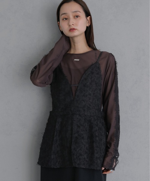 &g'aime（アンジェム）の「【&ｇ'aime 】ジャガードドッキングワンピース　Jacquard Docking Dress（ワンピース・レディース・ブラック/ブラウン・FREE）」の19枚目の写真