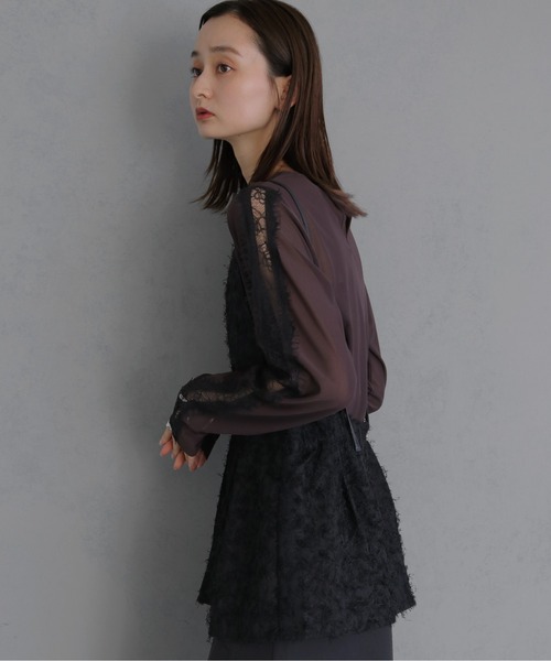 &g'aime（アンジェム）の「【&ｇ'aime 】ジャガードドッキングワンピース　Jacquard Docking Dress（ワンピース・レディース・ブラック/ブラウン・FREE）」の21枚目の写真