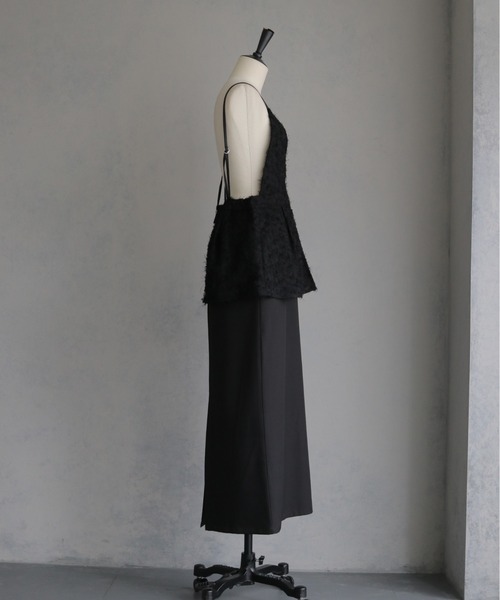 &g'aime（アンジェム）の「【&ｇ'aime 】ジャガードドッキングワンピース　Jacquard Docking Dress（ワンピース・レディース・ブラック/ブラウン・FREE）」の8枚目の写真