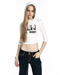 Zen Angel Hoodie Top White