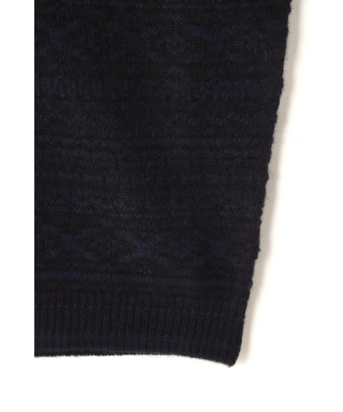 YLEVE(イレーヴ)の「YLEVE / ORGANIC WOOL SUPER FINE ALPACA PATTERN KN(ニット/セーター・メンズ・ブラック・5/4)」の9枚目の写真