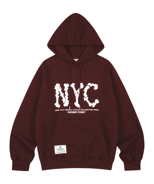 PAPERBOY(ペーパーボーイ)の「NYC スケルトンフーディー-ブラック(パーカー・レディース・その他・SMALL/MEDIUM/LARGE/X-LARGE)」の1枚目の写真