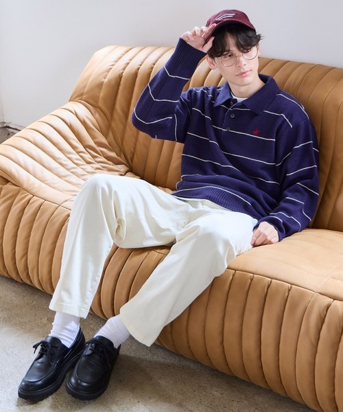 GLOBAL WORK（グローバルワーク）の「【BEVERLY HILLS POLO CLUB】UNISEX/ニットポロプルオーバー/685693（ニット/セーター・メンズ・ネイビー/アイボリー・LARGE/MEDIUM/SMALL）」の15枚目の写真