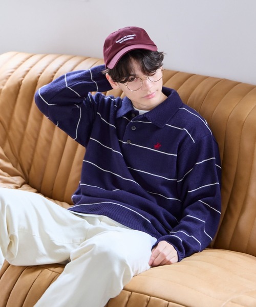 GLOBAL WORK（グローバルワーク）の「【BEVERLY HILLS POLO CLUB】UNISEX/ニットポロプルオーバー/685693（ニット/セーター・メンズ・ネイビー/アイボリー・LARGE/MEDIUM/SMALL）」の17枚目の写真