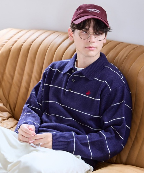 GLOBAL WORK（グローバルワーク）の「【BEVERLY HILLS POLO CLUB】UNISEX/ニットポロプルオーバー/685693（ニット/セーター・メンズ・ネイビー/アイボリー・LARGE/MEDIUM/SMALL）」の19枚目の写真