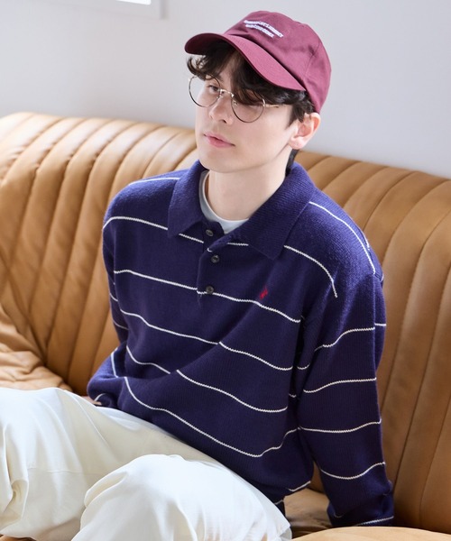 GLOBAL WORK（グローバルワーク）の「【BEVERLY HILLS POLO CLUB】UNISEX/ニットポロプルオーバー/685693（ニット/セーター・メンズ・ネイビー/アイボリー・LARGE/MEDIUM/SMALL）」の11枚目の写真