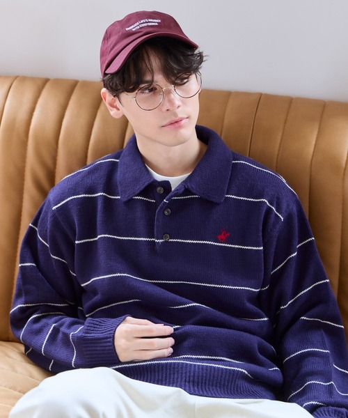 GLOBAL WORK（グローバルワーク）の「【BEVERLY HILLS POLO CLUB】UNISEX/ニットポロプルオーバー/685693（ニット/セーター・メンズ・ネイビー/アイボリー・LARGE/MEDIUM/SMALL）」の20枚目の写真