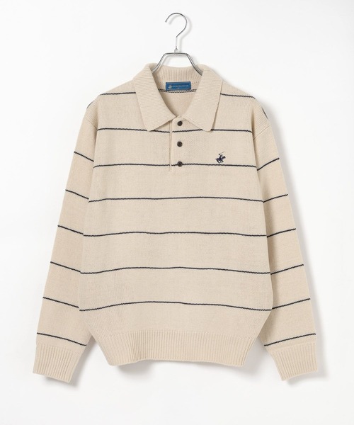 GLOBAL WORK（グローバルワーク）の「【BEVERLY HILLS POLO CLUB】UNISEX/ニットポロプルオーバー/685693（ニット/セーター・メンズ・ネイビー/アイボリー・LARGE/MEDIUM/SMALL）」の22枚目の写真
