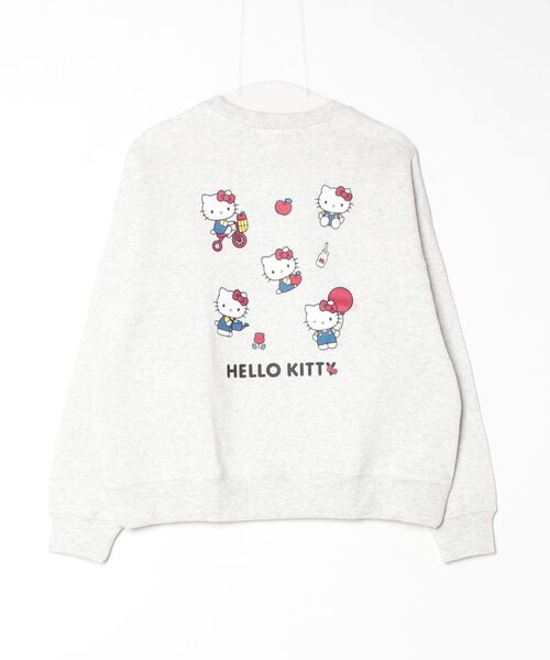 sanrio(サンリオ)の「【71】【Sanrio/サンリオ】サンリオキャラクターズ バックプリント クルーネック スウェット/トレーナー/ハローキティ/ポチャッコ/クロミ/はなまるおばけ/キャラクター/ワイドシルエット/裏起毛/Y2K/レディース(スウェット・レディース・オートミール/サックスブルー/パープル/イエロー・M/L)」の6枚目の写真