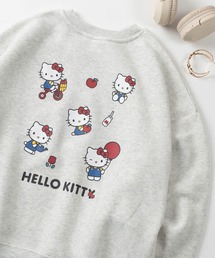 【71】【Sanrio/サンリオ】サンリオキャラクターズ バックプリント クルーネック スウェット/トレーナー/ハローキティ/ポチャッコ/クロミ/はなまるおばけ/キャラクター/ワイドシルエット/裏起毛/Y2K/レディース
