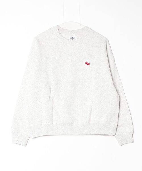 sanrio(サンリオ)の「【71】【Sanrio/サンリオ】サンリオキャラクターズ バックプリント クルーネック スウェット/トレーナー/ハローキティ/ポチャッコ/クロミ/はなまるおばけ/キャラクター/ワイドシルエット/裏起毛/Y2K/レディース(スウェット・レディース・オートミール/サックスブルー/パープル/イエロー・M/L)」の5枚目の写真