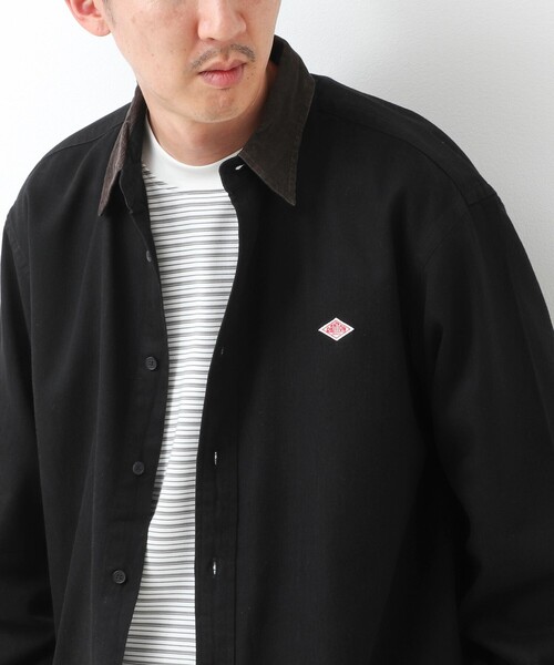 DANTON(ダントン)の「【DANTON/ダントン】LIGHT DENIM 切替デニムシャツ(DT-B0478 SDM)(シャツ/ブラウス・メンズ・ネイビー/ブラック・42/40/38)」の2枚目の写真